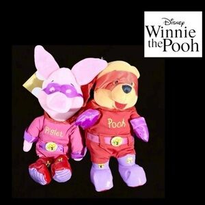 Disney Winnie the Pooh and Piglet Superhero Halloween spooky Season Plush Set